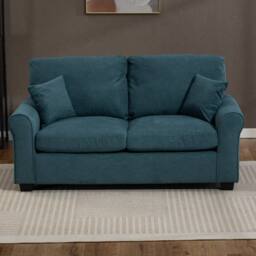 Artemis Home Lewiston Fabric Pull Out Sofabed in Teal - Size: 3 Seater