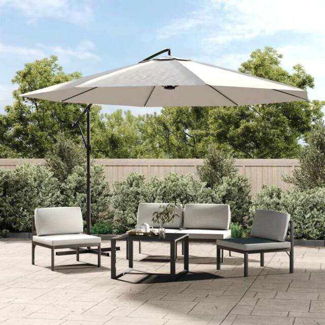 Berkfield Home Cantilever Umbrella 3.5 m Sand White - image 1