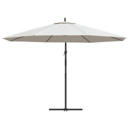Berkfield Home Cantilever Umbrella 3.5 m Sand White - thumbnail 5