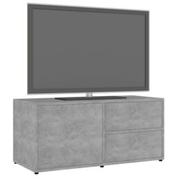 Berkfield Home TV Cabinet Concrete Grey 80x34x36 cm Engineered Wood - Size: 80 x 34 x 36 cm - thumbnail 4