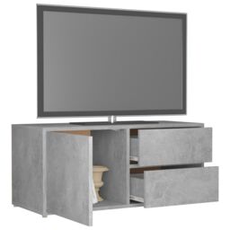 Berkfield Home TV Cabinet Concrete Grey 80x34x36 cm Engineered Wood - Size: 80 x 34 x 36 cm - thumbnail 5