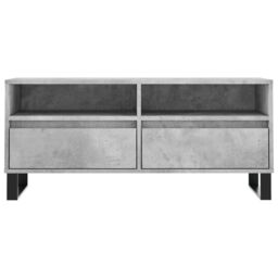 Berkfield Home TV Cabinet Concrete Grey 100x34.5x44.5 cm Engineered Wood - thumbnail 5