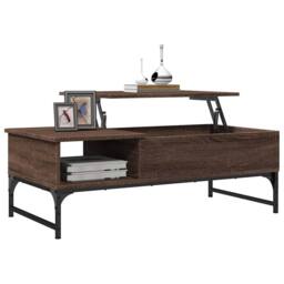 Berkfield Home Decorative Coffee Table Brown Oak 100x50x35 cm Engineered Wood an - Size: 100 x 50 x 35 cm - thumbnail 4