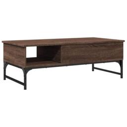 Berkfield Home Decorative Coffee Table Brown Oak 100x50x35 cm Engineered Wood an - Size: 100 x 50 x 35 cm - thumbnail 3