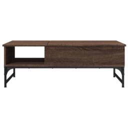 Berkfield Home Decorative Coffee Table Brown Oak 100x50x35 cm Engineered Wood an - Size: 100 x 50 x 35 cm - thumbnail 5