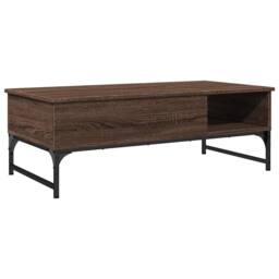 Berkfield Home Decorative Coffee Table Brown Oak 100x50x35 cm Engineered Wood an - Size: 100 x 50 x 35 cm - thumbnail 7