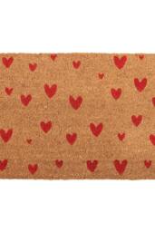 KDMD Natural Red Love Heart Doormat - Romantic Welcome for Home in Tan - Size: Medium - thumbnail 3