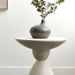 Wyld and Coco Heritage Distressed Terracotta Vase Grey Gold 18 cm - thumbnail 1
