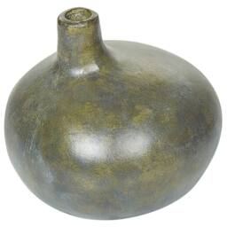 Wyld and Coco Heritage Distressed Terracotta Vase Grey Gold 18 cm - thumbnail 2