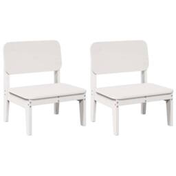 Berkfield Home Beautiful Garden Chairs 2 pcs White 60x52.5x72 cm Solid Wood Pine - thumbnail 3