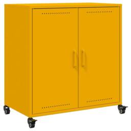 Berkfield Home Sideboard Mustard Yellow 68.5x39x72 cm Steel