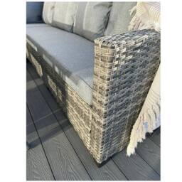 Outdoor Living York 8 Seat Mixed Grey Rattan Corner Sofa Dining Set in Dark Grey - thumbnail 8