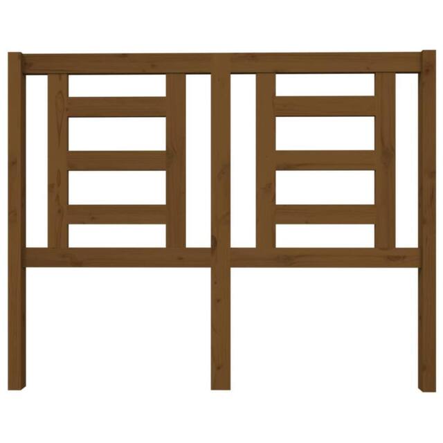 Berkfield Home Beautiful Bed Headboard Honey Brown 126x4x100 cm Solid Wood Pine - Size: 126 x 4 x 100 cm - image 1