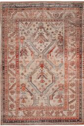 Kukoon Neutral Terracotta Beige Vintage Distressed Washable Living Room Area Rug - Size: 80 cm x 150 cm - thumbnail 1