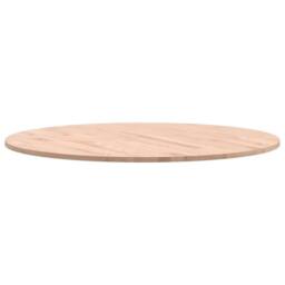 Berkfield Home Table Top Ã˜80x1.5 cm Round Solid Wood Beech in Light Brown - Size: 80x1.5 cm - thumbnail 6