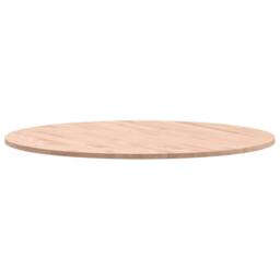 Berkfield Home Table Top Ã˜80x1.5 cm Round Solid Wood Beech in Light Brown - Size: 80x1.5 cm - thumbnail 5