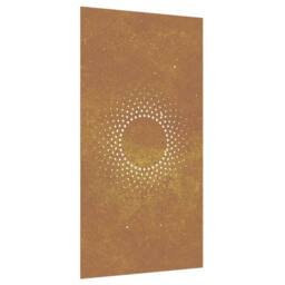 Berkfield Home Garden Wall Decoration 105x55 cm Corten Steel Sun Design in Brown