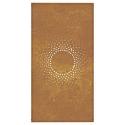 Berkfield Home Garden Wall Decoration 105x55 cm Corten Steel Sun Design in Brown - thumbnail 5