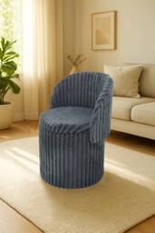 GAVENO CAVAILIA 3 In 1 Harp Ribbed Ottoman Storage Stool in Charcoal - Size: 1 Seater - thumbnail 3