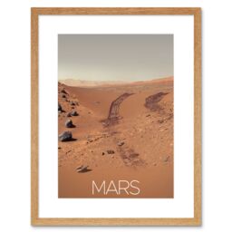 "Artery8 Wall Art Print NASA Our Solar System Mars Rover Planet Surface Image Artwork Framed 9X7 Inch in Beige - Size: W7"" x H9""" - thumbnail 1