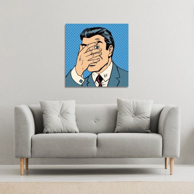 Benjamin Tate Design retro style Halftone (Canvas Print) / 127 x 127 x 4cm in Natural - Size: 127 x 127 x 4 cm - image 1