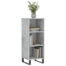 Berkfield Home Sideboard Concrete Grey 34.5x32.5x90 cm Engineered Wood - thumbnail 3