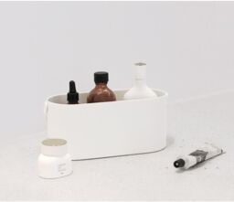Leaper Creative Organizer Cosmetic Mirror Portable Handheld Makeup Case in White - thumbnail 5