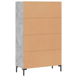 Berkfield Home Highboard Concrete Grey 69.5x31x115 cm Engineered Wood - thumbnail 8