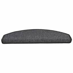 Berkfield Home Carpet Stair Treads 15 pcs Anthracite 65x24x4 cm in Charcoal - Size: Medium - thumbnail 4