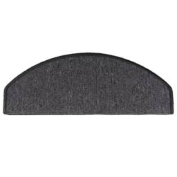 Berkfield Home Carpet Stair Treads 15 pcs Anthracite 65x24x4 cm in Charcoal - Size: Medium - thumbnail 6