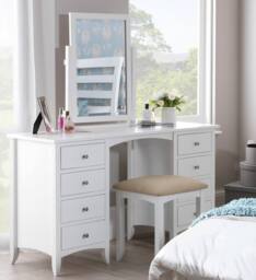 Statement Furniture Edward Hopper Dressing Table Mirror in White - thumbnail 5