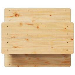 Berkfield Home Children's Table with Benches IRUN White 90x79.5x50cm Solid Wood - Size: 90x79.5x50 cm - thumbnail 6