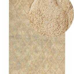 Wyld and Coco Hand-Tufted Cotton Rug 160 x 230 cm Beige Geometric Tassels - Size: 160 cm x 230 cm - thumbnail 2
