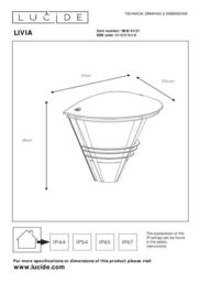 Lucide 'LIVIA' Dimmable Stylish Modern Decorative Outdoor Wall Light 1xE27 in White - thumbnail 3