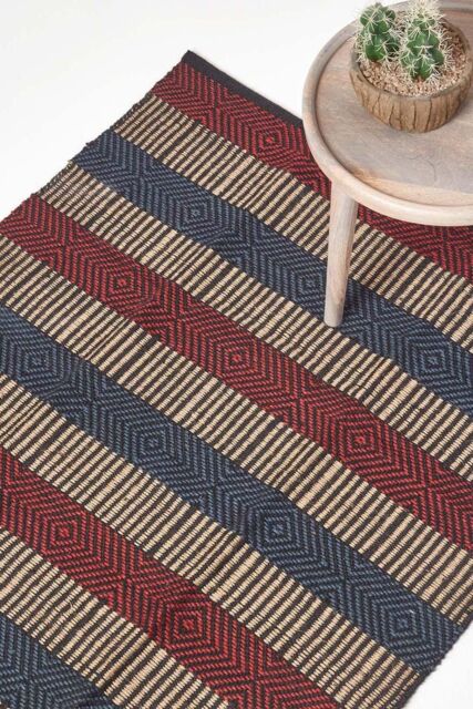 Homescapes Multicolour Striped Jute Rug - Size: 120 cm x 180 cm - image 1