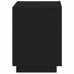Berkfield Home Decorative Bedside Cabinet with LED Lights Black Engineered Wood - thumbnail 8