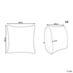 Wyld and Coco White Microfibre Pillows Set of 2 80 x 80 cm Hypoallergenic - thumbnail 3