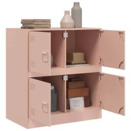 Berkfield Home Sideboard Pink 67x39x73 cm Steel - Size: 67 x 39 x 73 cm - thumbnail 4