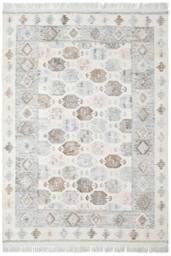 FurnitureboxUK Maren Grey Kilim Patterned Indoor / Outdoor Rug 160x230cm in Light Grey - Size: 230 cm x 160 cm - thumbnail 2