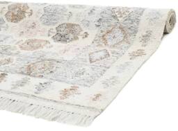 FurnitureboxUK Maren Grey Kilim Patterned Indoor / Outdoor Rug 160x230cm in Light Grey - Size: 230 cm x 160 cm - thumbnail 8