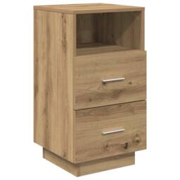 Berkfield Home Bedside Cabinet with 2 Drawers Artisan Oak 36x36x68 cm in Brown - Size: 36 x 36 x 68 cm - thumbnail 1