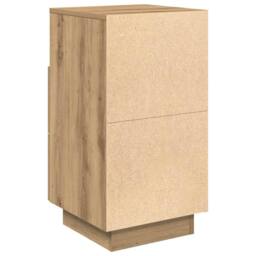 Berkfield Home Bedside Cabinet with 2 Drawers Artisan Oak 36x36x68 cm in Brown - Size: 36 x 36 x 68 cm - thumbnail 7