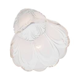 Happy Homewares Pair of Frosted & Clear Glass Shades with Floral Design for E14 & E27 in White - thumbnail 8
