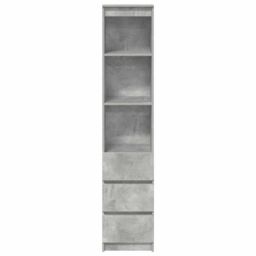 Berkfield Home Highboard Concrete Grey 37.5x35x180 cm Engineered Wood - thumbnail 6