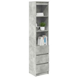 Berkfield Home Highboard Concrete Grey 37.5x35x180 cm Engineered Wood - thumbnail 4