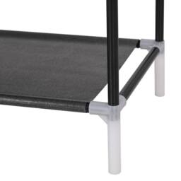 Berkfield Home Shoe Rack with 8 Shelves Metal & Non-woven Fabric Black - thumbnail 6