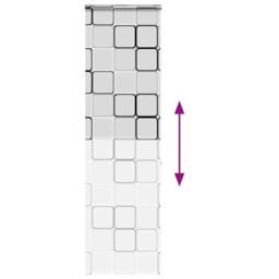 Berkfield Home Shower Roller Blind with Cassette 70x240 cm Fabric Width 66 cm in Black - thumbnail 5