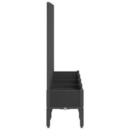 Berkfield Home Garden Planter with Trellis Black 160x40x142 cm PP - Size: 160 x 40 x 142 cm - thumbnail 4