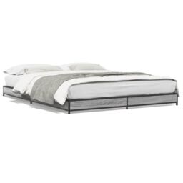 Berkfield Home Bed Frame without Mattress Grey Sonoma 120x200 cm - Size: Small Double - thumbnail 2