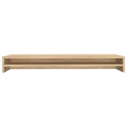 Berkfield Home Monitor Stand Sonoma Oak 100x24x13 cm Engineered Wood in Brown - Size: 100 x 24 x 13 cm - thumbnail 4
